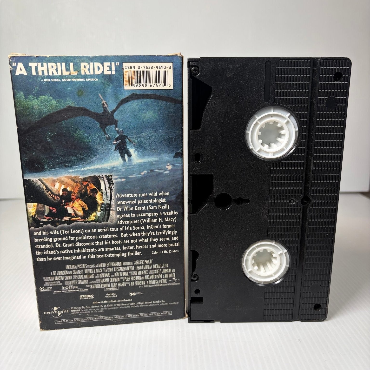 Jurassic Park III VHS 2001 Sci-Fi Adventure Joe Johnston Universal Studios