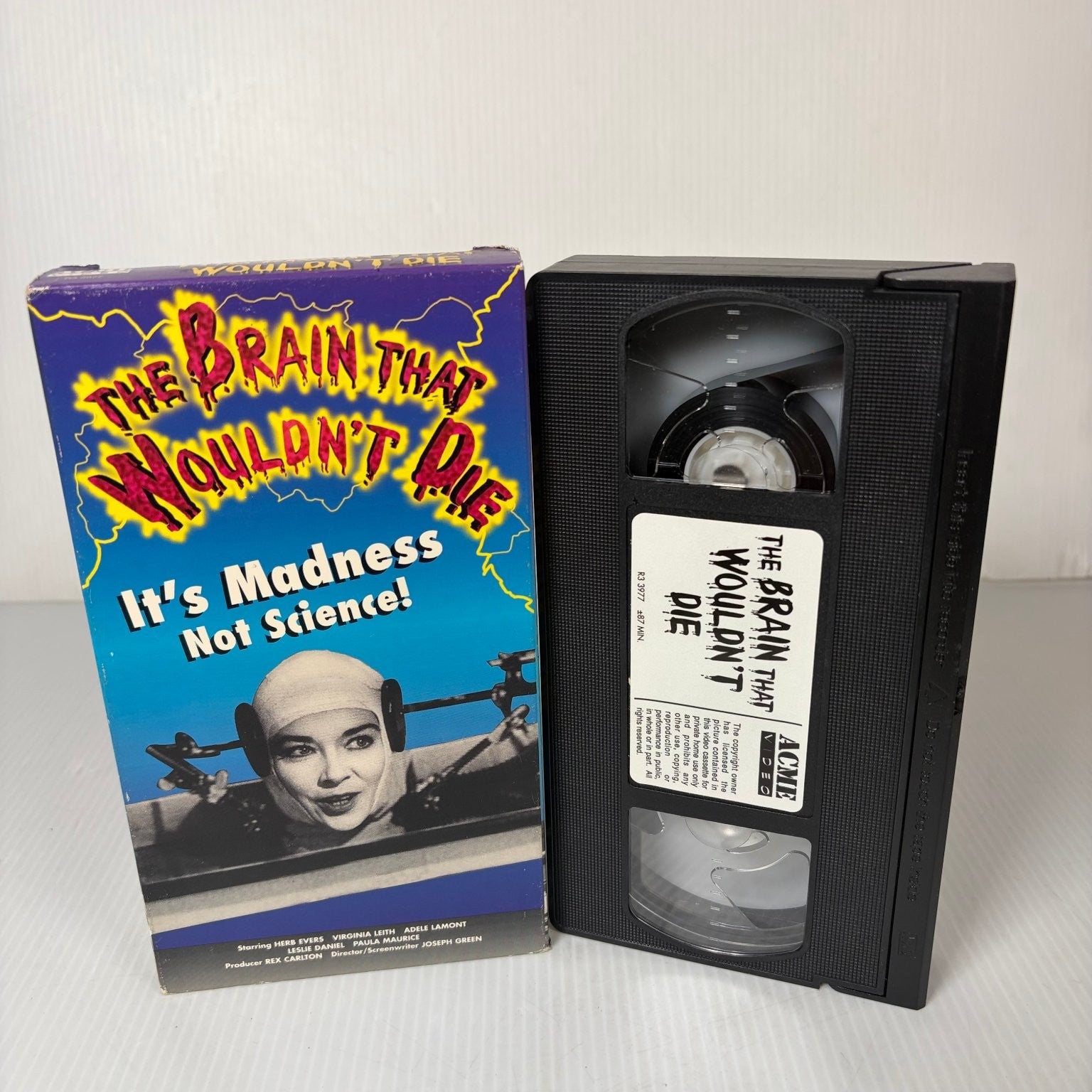 The Brain That Wouldn't Die VHS 1962 Sci-Fi Horror ACME Video Classic