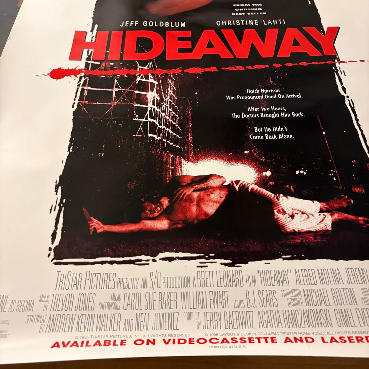 Hideaway 1995 One Sheet Movie Poster Original USA Jeff Goldblum 27"x40"