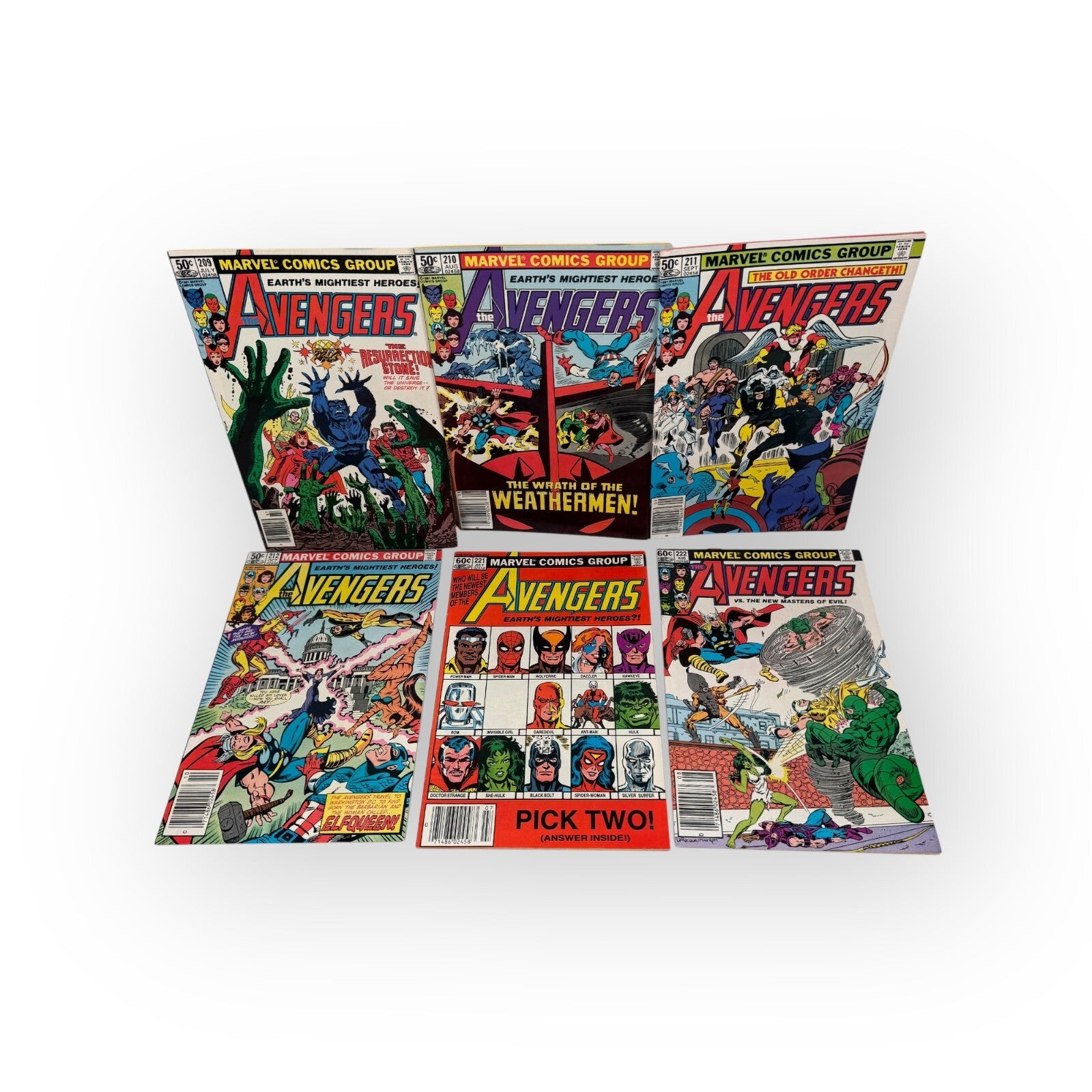 19 Avengers Bronze Age Comics 149 150 153-157 202 204 206-212 221-223 Boarded