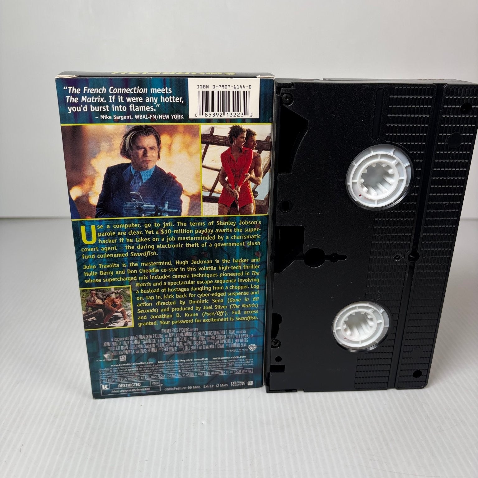 Swordfish VHS 2001 Action Thriller Bonus Footage Warner Home Video