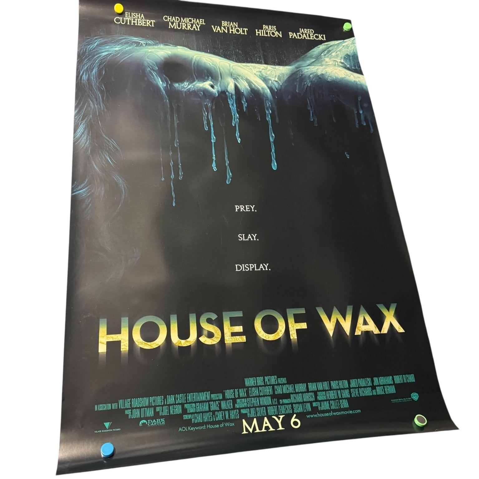 House of Wax 2005 Double Sided One-Sheet Movie Poster Warner Bros. Horror