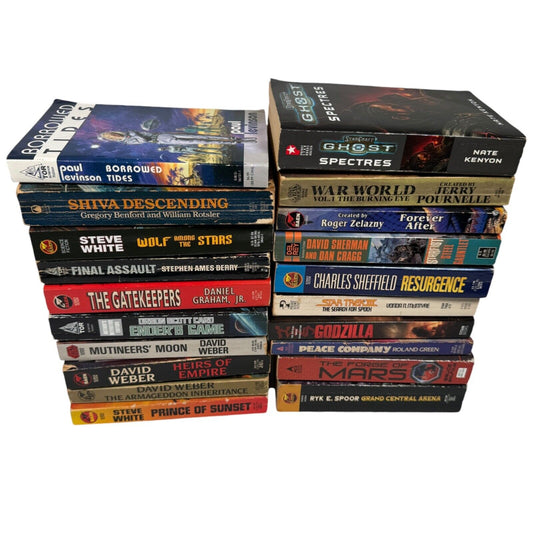 Mixed Lot of 20 Sci-Fi Paperback Novels TOR BAEN DEL REY Pocket Books