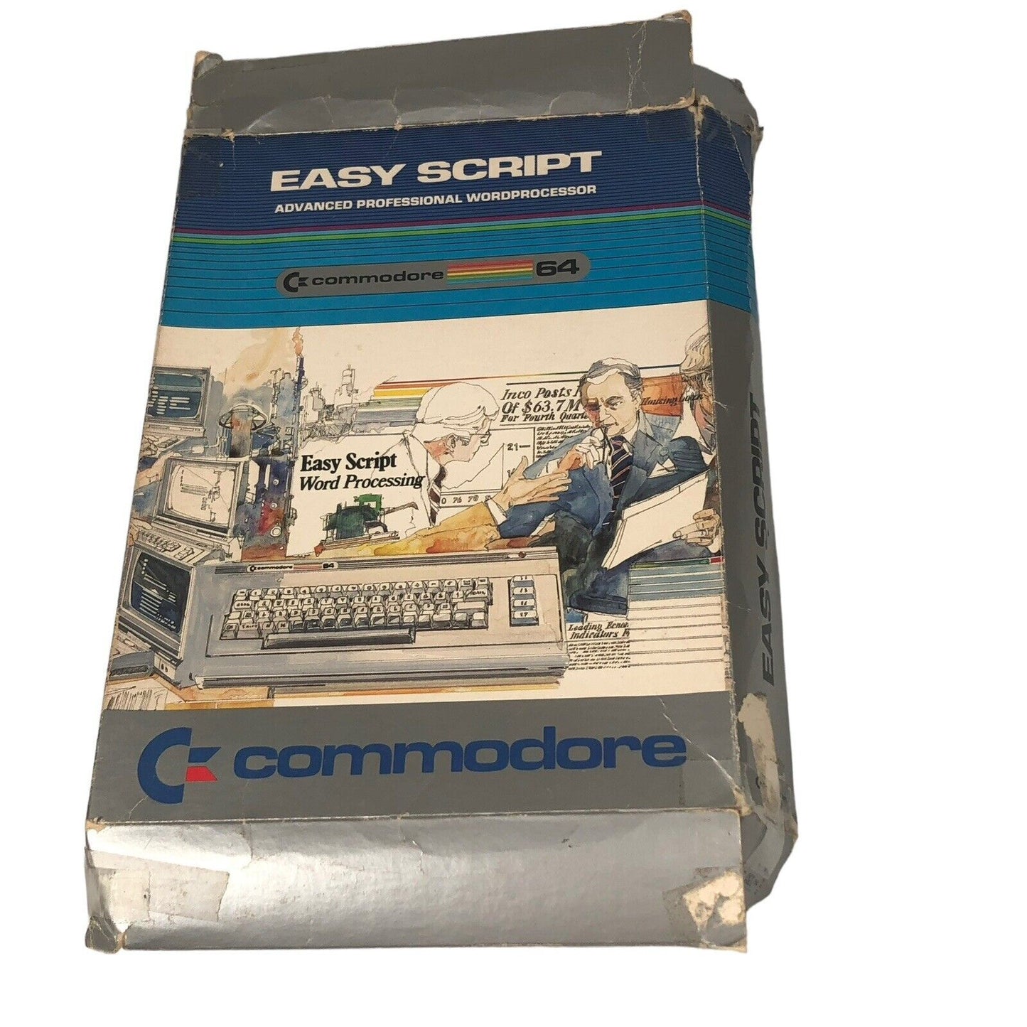 Easy Script Commodore 64 Advanced Word processor 1983 in Original Box With Book