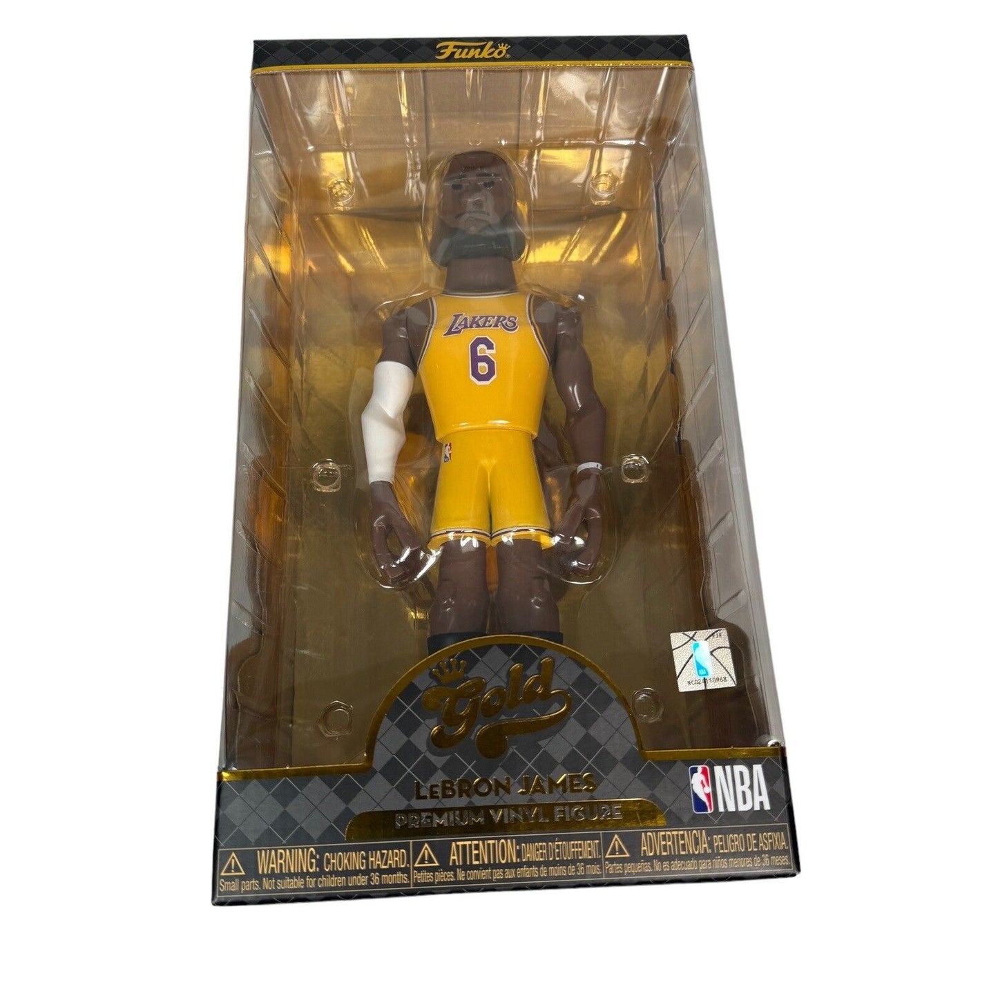 Funko Gold 12" Lebron James Premium Vinyl Figure Collectible Yellow Lakers