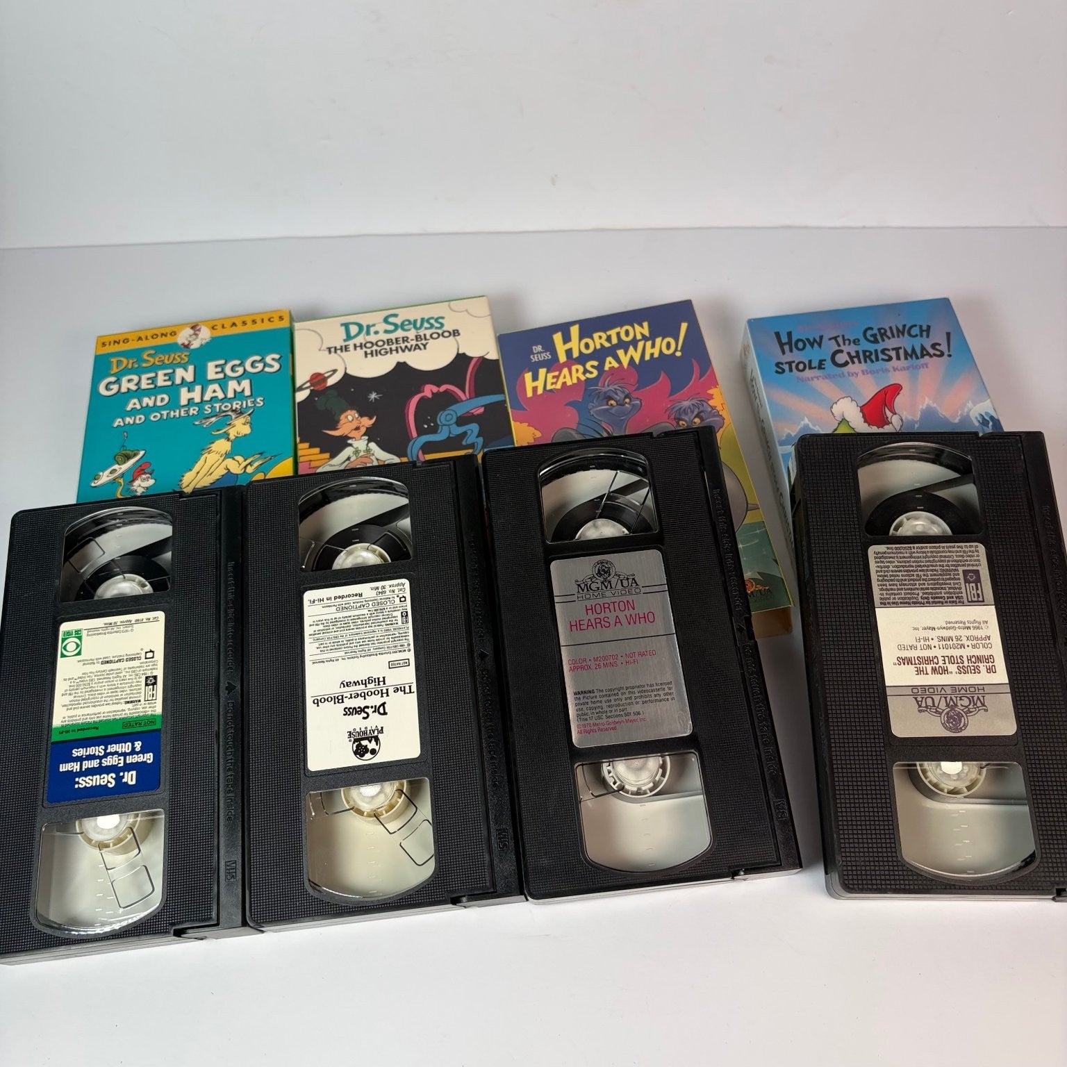 Dr. Seuss VHS Lot of 7 Tapes Green Eggs & Ham, Horton Hears a Who +More Animated