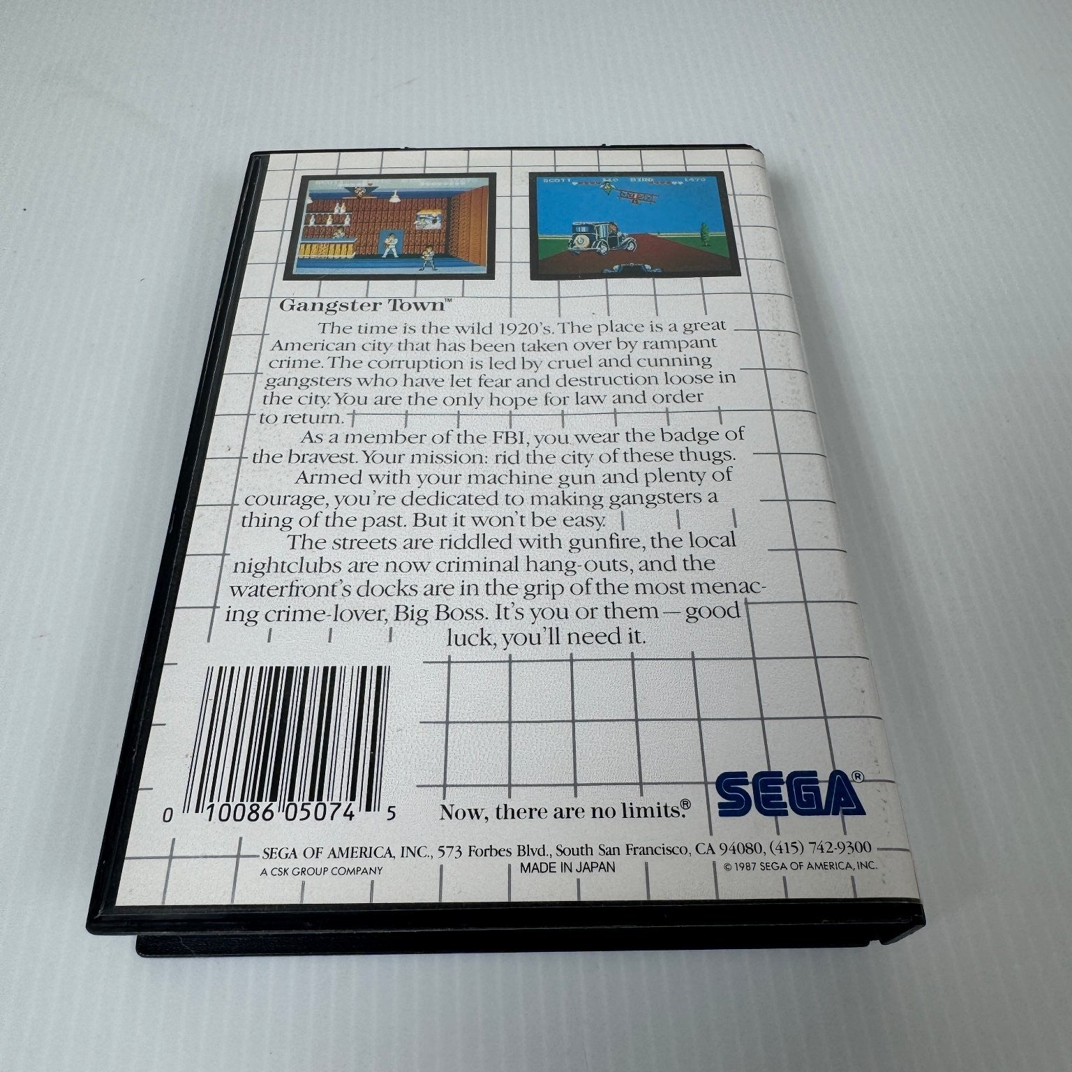 Gangster Town Sega Master System The Mega Cartridge Video Game Complete CIB