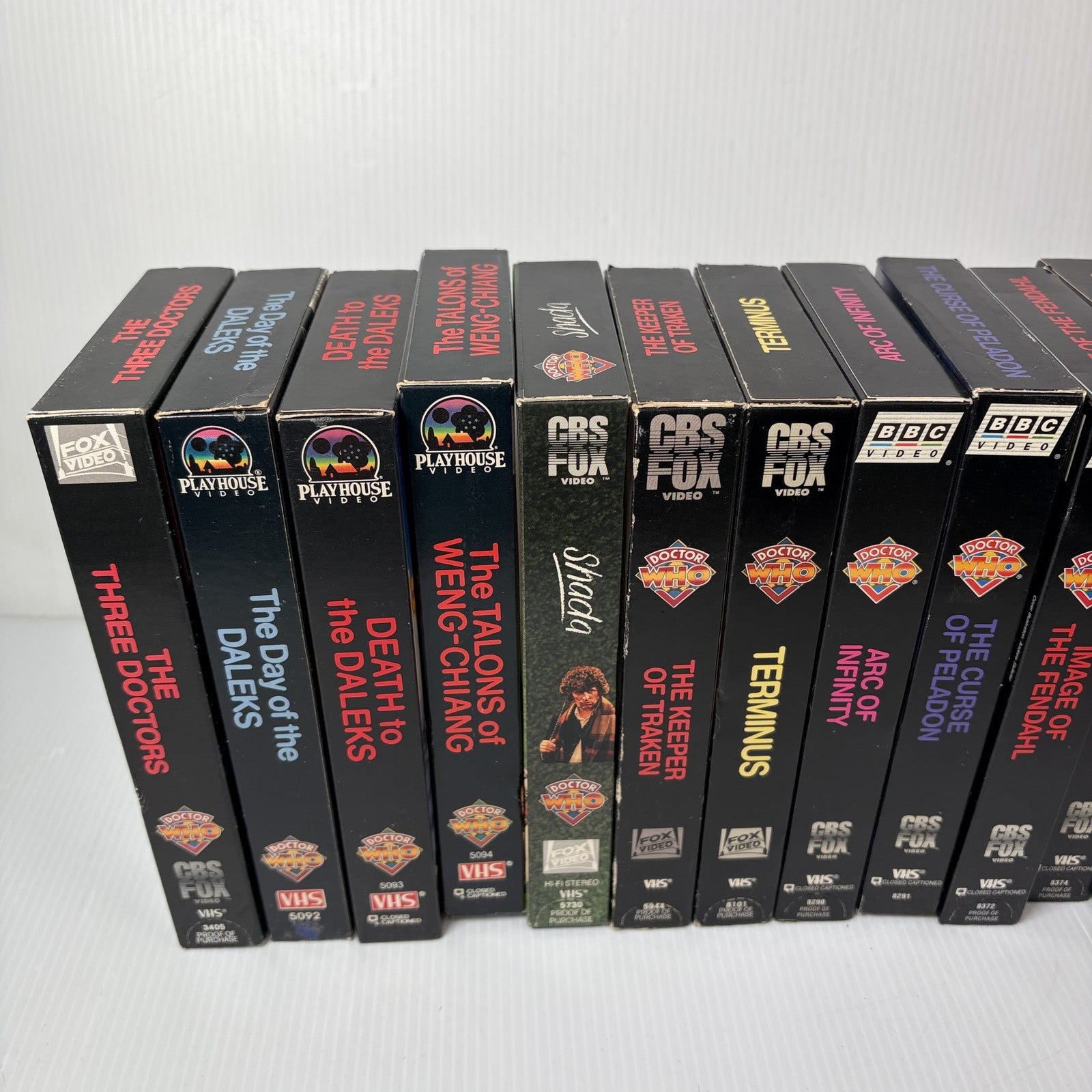 Doctor Who VHS Tapes Lot Collection 12 BBC Video CBS/FOX Fox Video Peter Davison