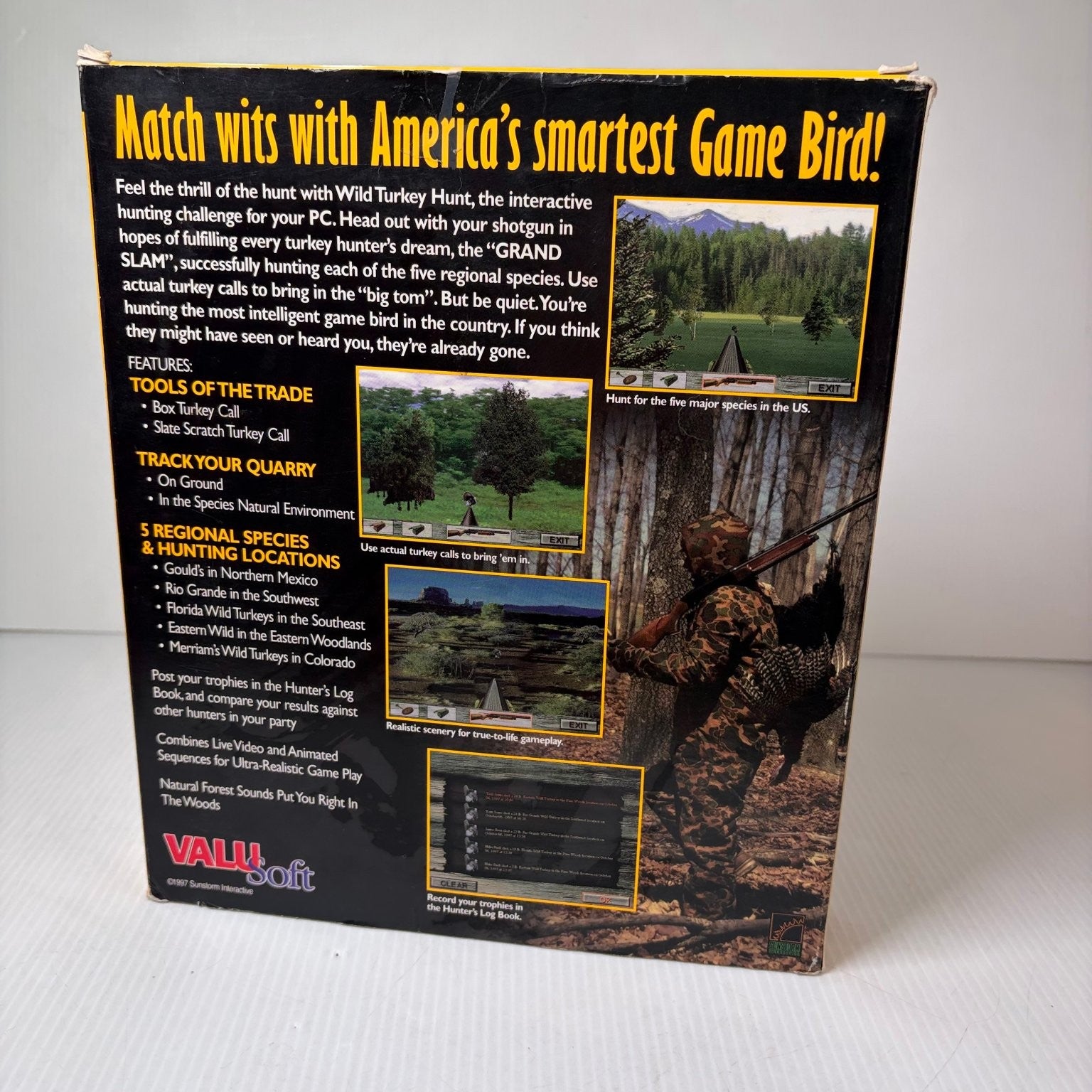 Wild Turkey Hunt Windows 95 Big Box PC CD-ROM Interactive Hunting FPS Complete
