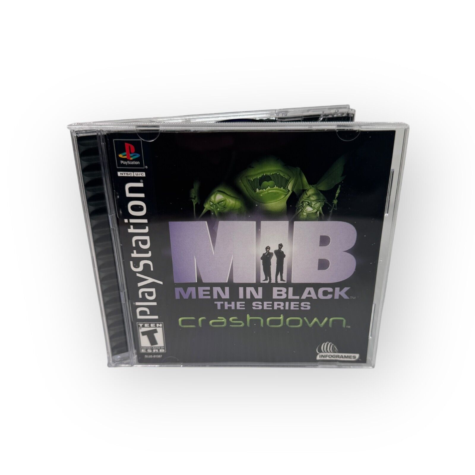 Men in Black The Series Crashdown Infogrames Playstation PS1 Black Label Tested