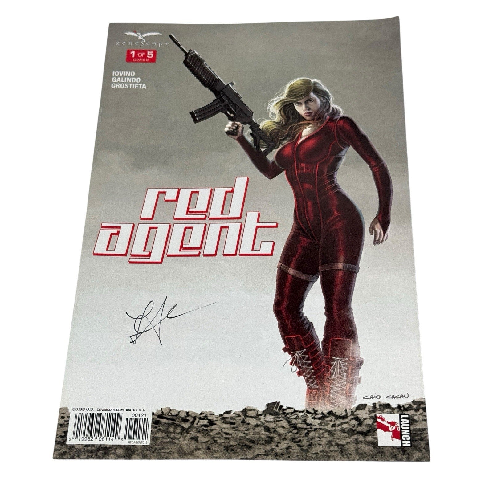 Lot Of 3 Zenescope Comics Grimm Fairy Tales & Signed Red Agent