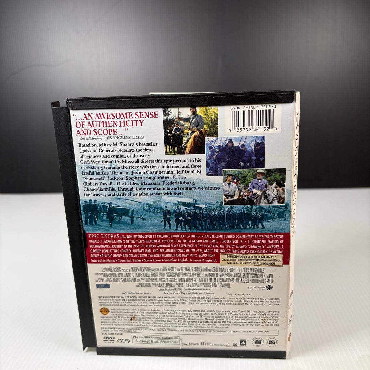 Gods and Generals DVD 2002 Jeff Daniels Stephen Lang Robert Duvall Ronald F