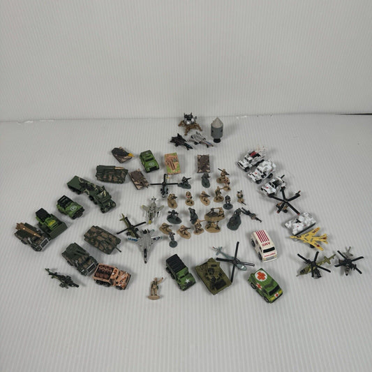 VTG 1990s Lot 50+ Military Micromachines w/ CCCP & US Tanks, Planes, Helicopters