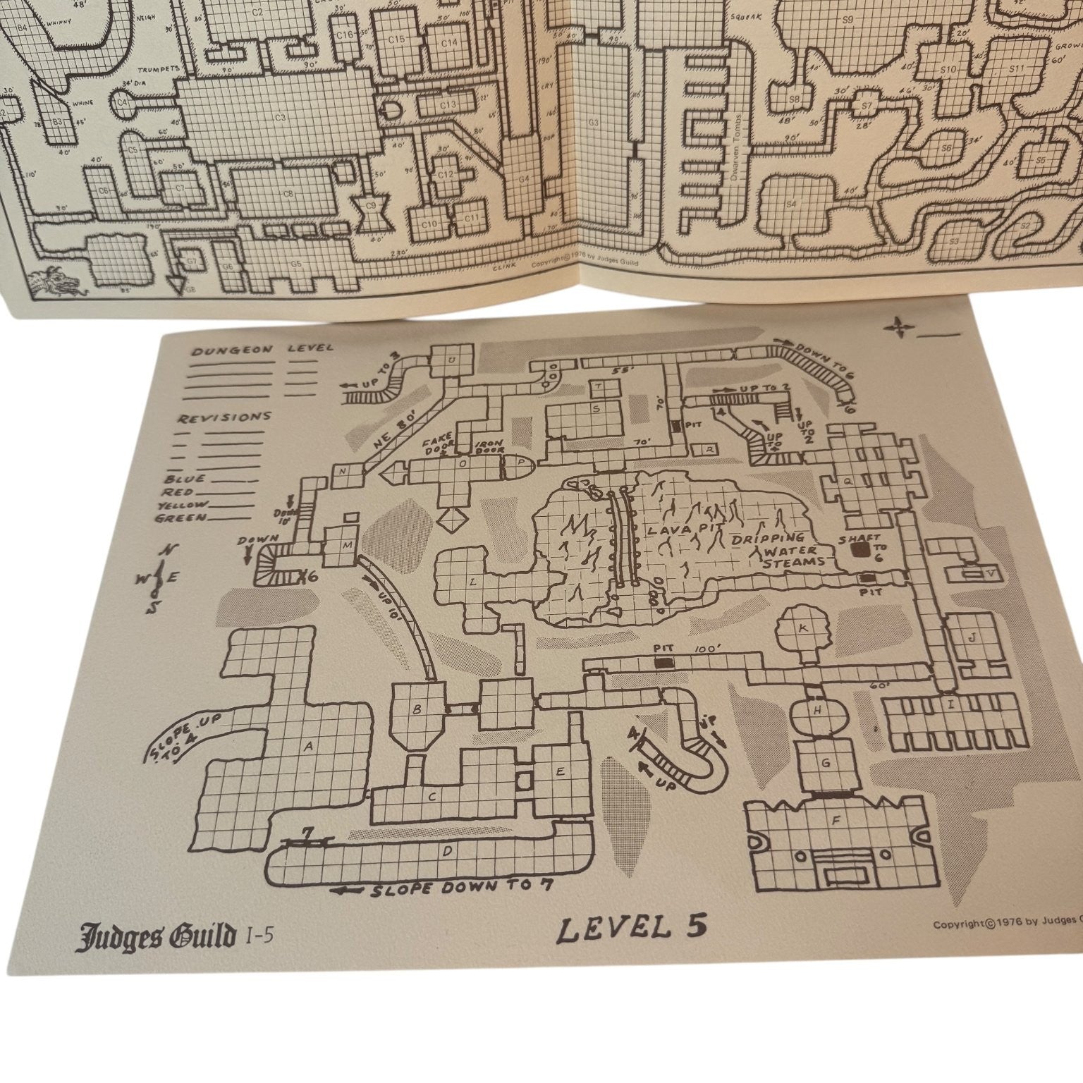 Dungeons & Dragons Thunderhold Castle of the Dwarven King Judges Guild 1976 Maps