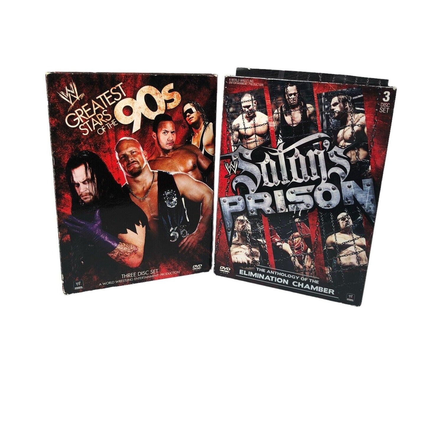 lot of 2 WWE DVD Compilations Satan’s Prison Greatest Stars of the 90s