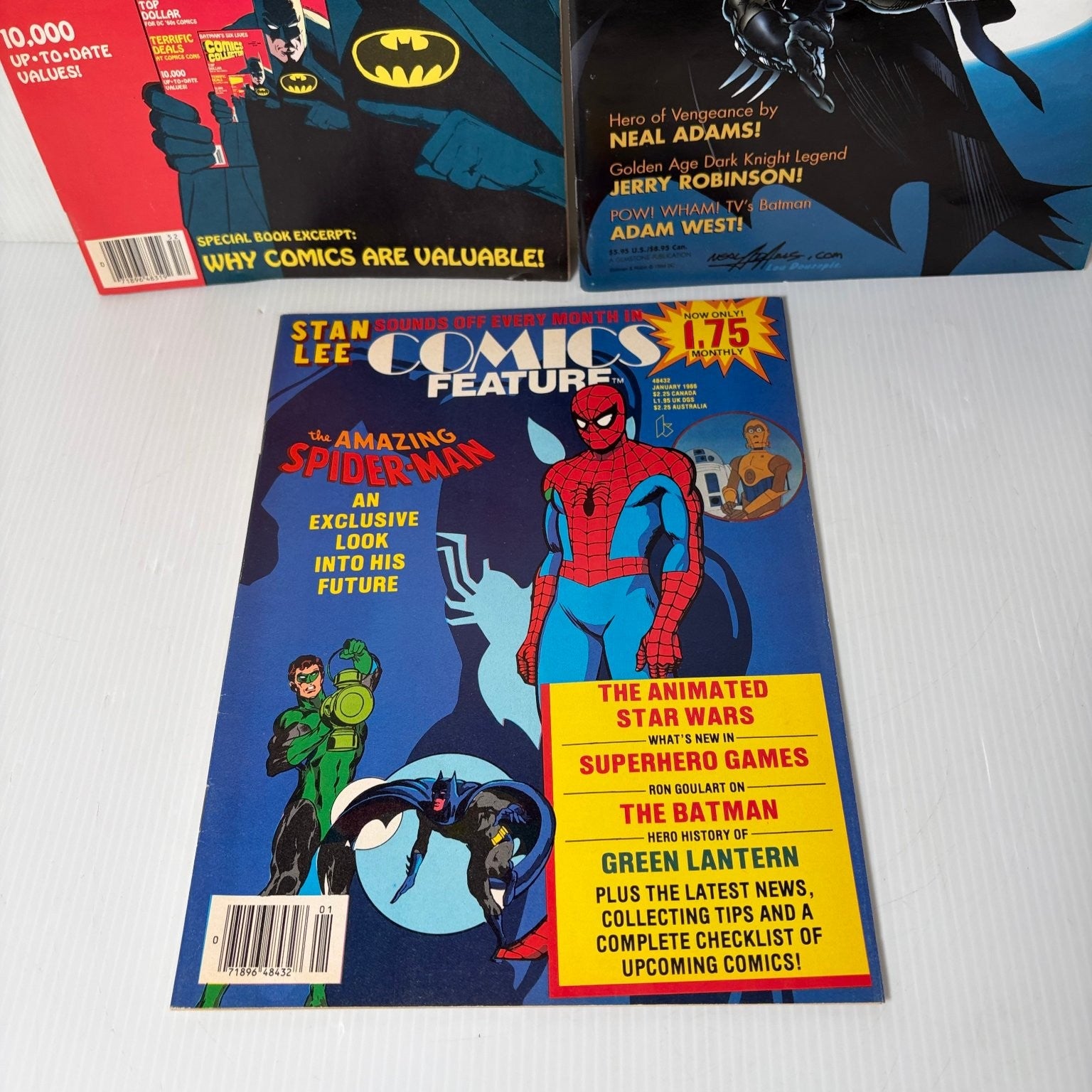Vintage Comic Book Collector Magazine Lot of 3 Batman Spider-Man Star Wars