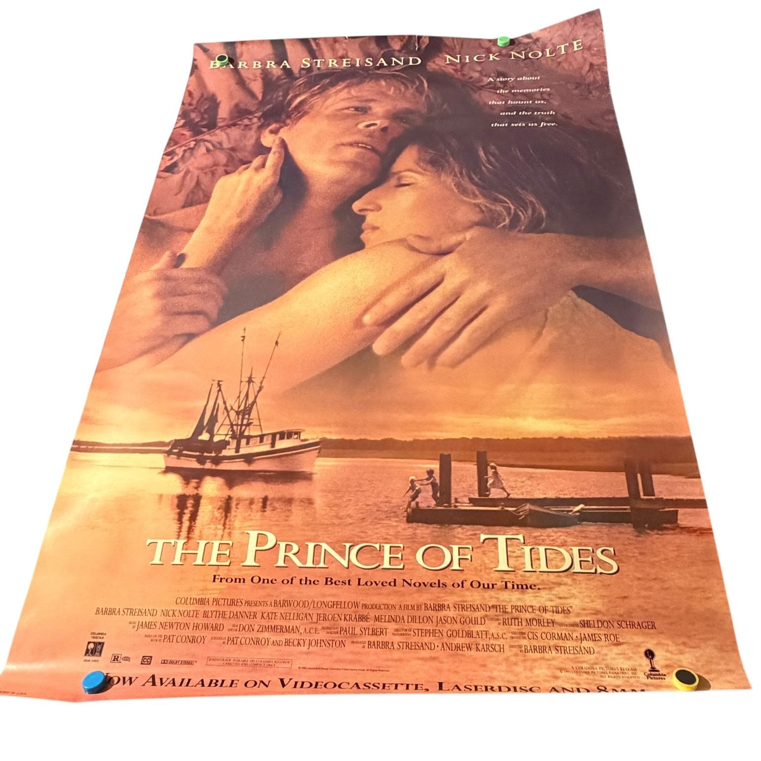 The Prince of Tides 1991 Video Store Poster Barbra Streisand Nick Nolte 27"x40"