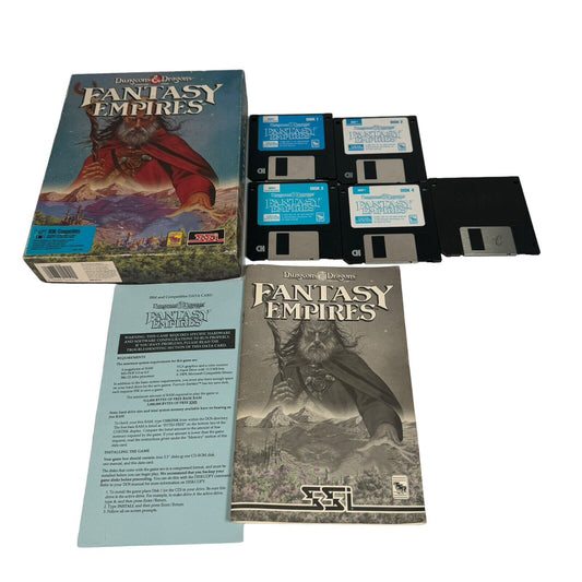 Dungeons And Dragons Fantasy Empires Computer Game 3.5 IBM VTG 90s RPG Complete