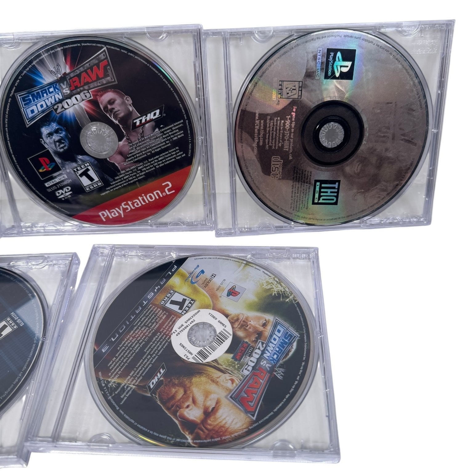 Playstation Wrestling Game Lot of 5 PS1 PS2 PS3 Smackdown Just Bring It & More