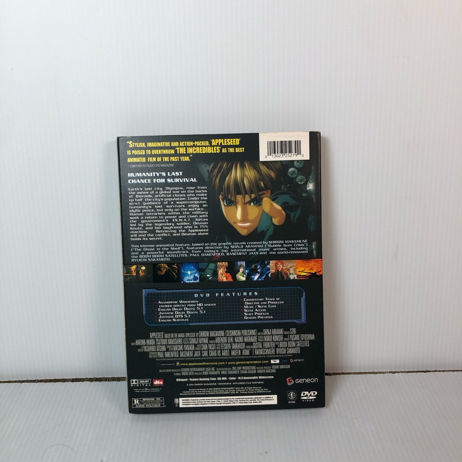 Appleseed DVD 2004 Anime Sci-Fi Action Shinji Aramaki Geneon English Japanese
