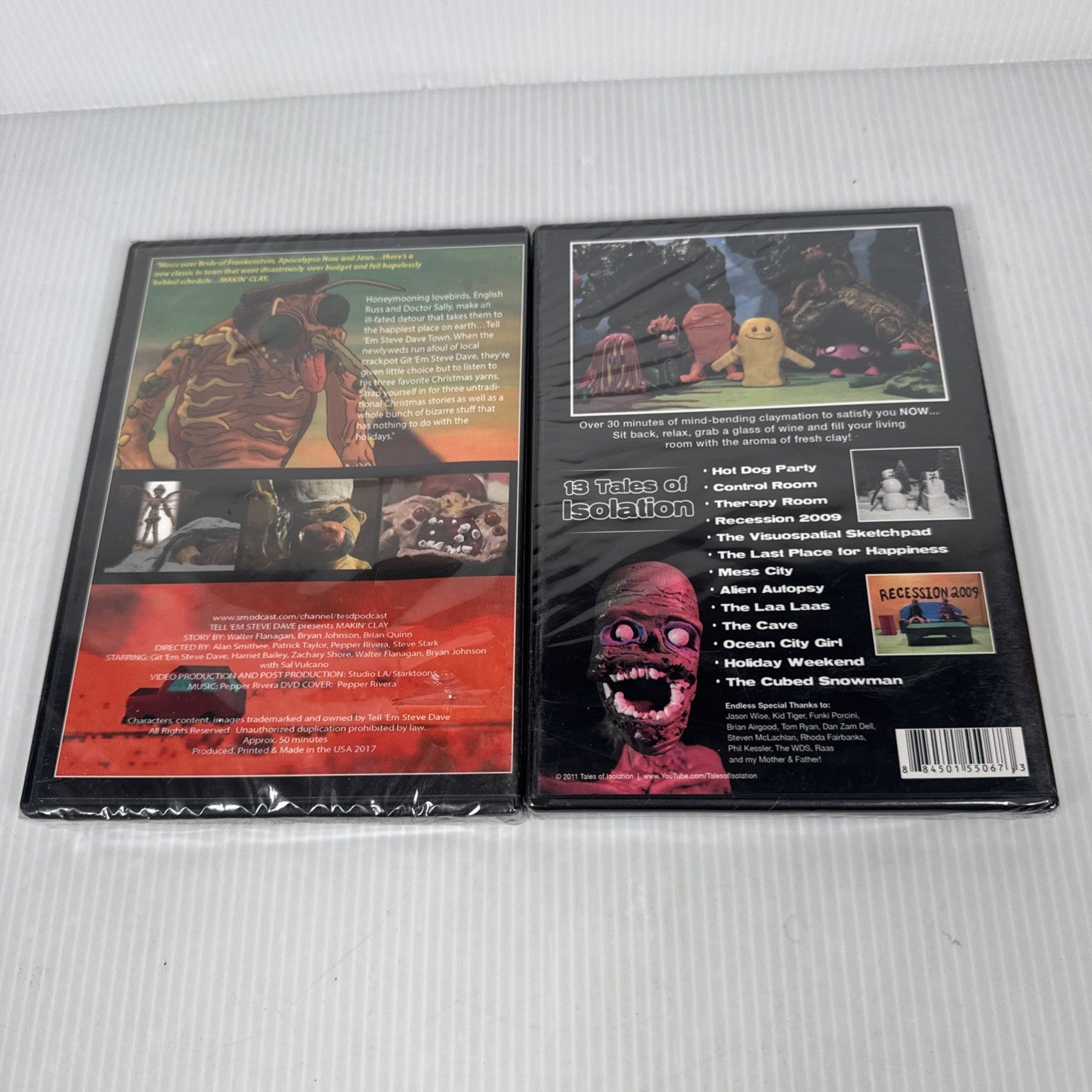 Tell Em Steve Dave Makin Clay DVD 2017 TESD & Tales Of Isolation Claymation Rare