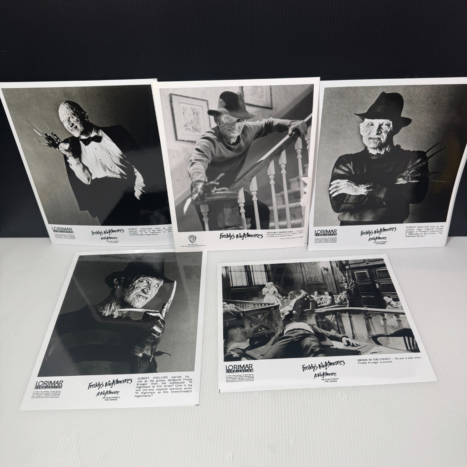 Lot of 5 Freddy's Nightmares A Nightmare on Elm Street the Series 8x10 Stills