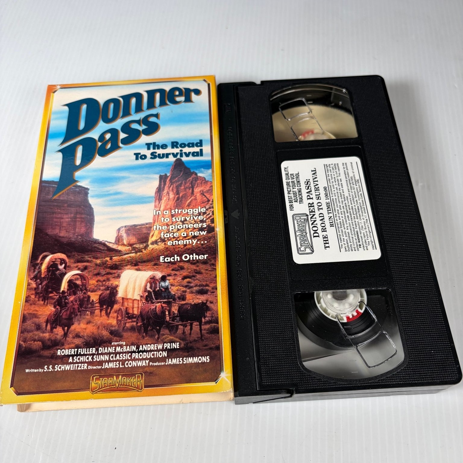 Donner Pass VHS 1991 Western Adventure Original Release StarMaker