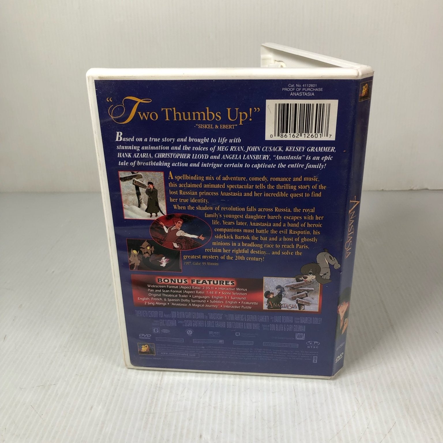 Anastasia DVD 1997 Animated Musical Meg Ryan John Cusack 20th Century Fox