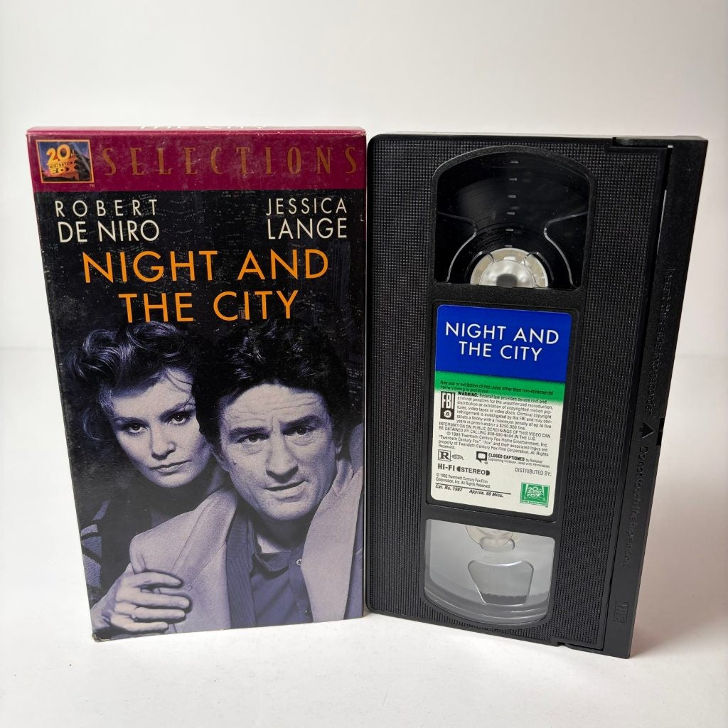 Night and the City VHS Robert De Niro Jessica Lange 20th Century Fox Selections