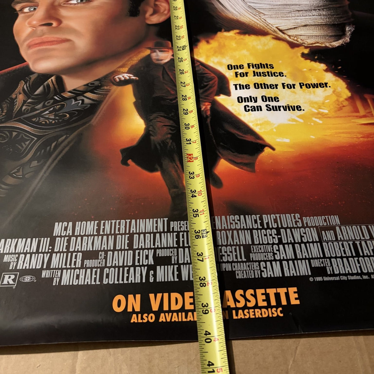 Darkman III Die Darkman Die 1996 Video Store Movie Poster USA 27"x40" Cult Film