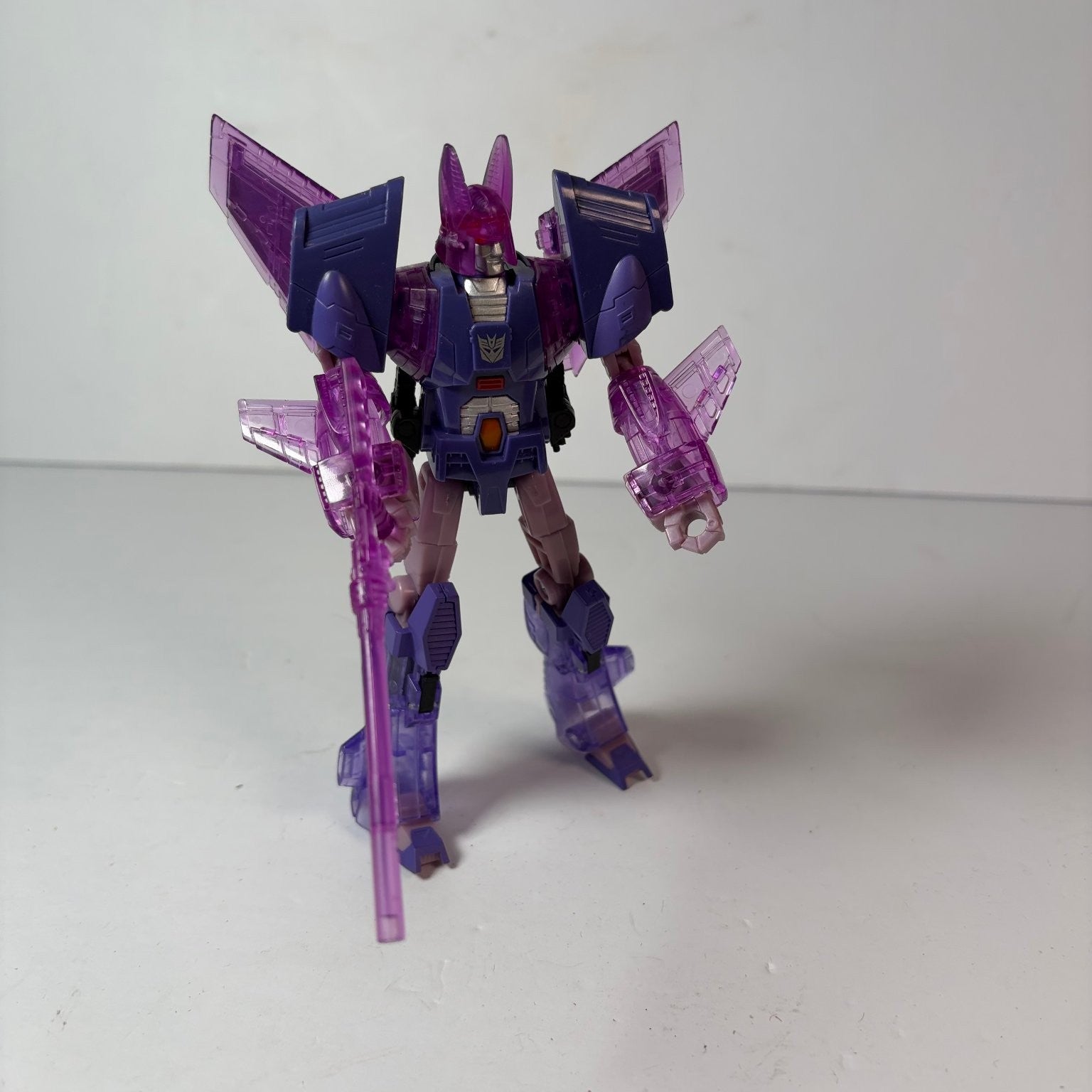Transformers Armada Cyclonus Figure Translucent Purple w/ Accessory