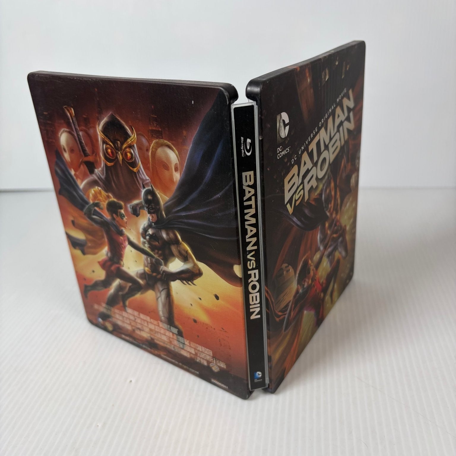 Batman vs Robin Blu-ray DVD 2015 DC Universe Original Movie Steelbook