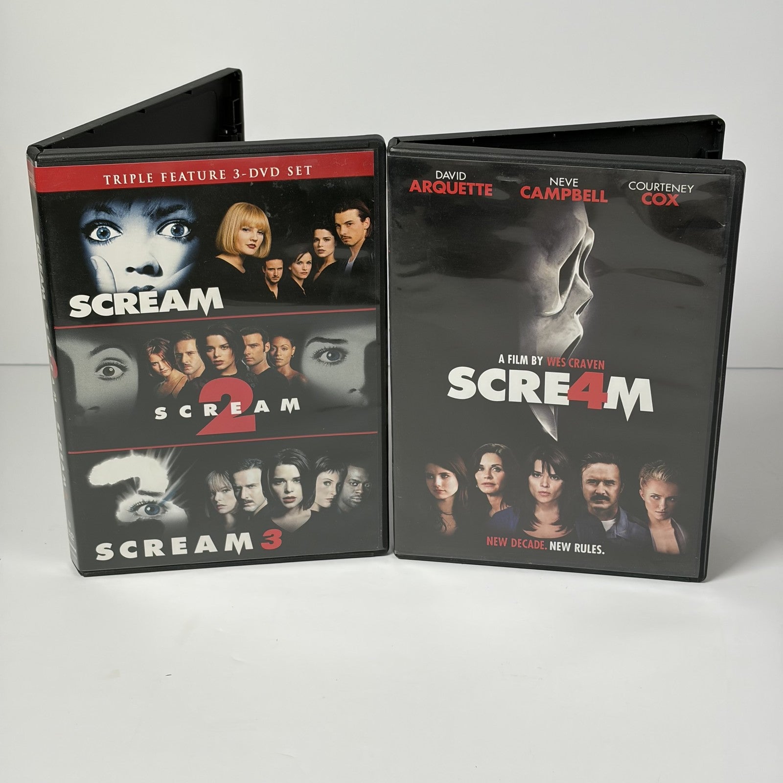 Scream 1-4 Triple Feature & Scream 4 DVD Set - Wes Craven Horror Collection