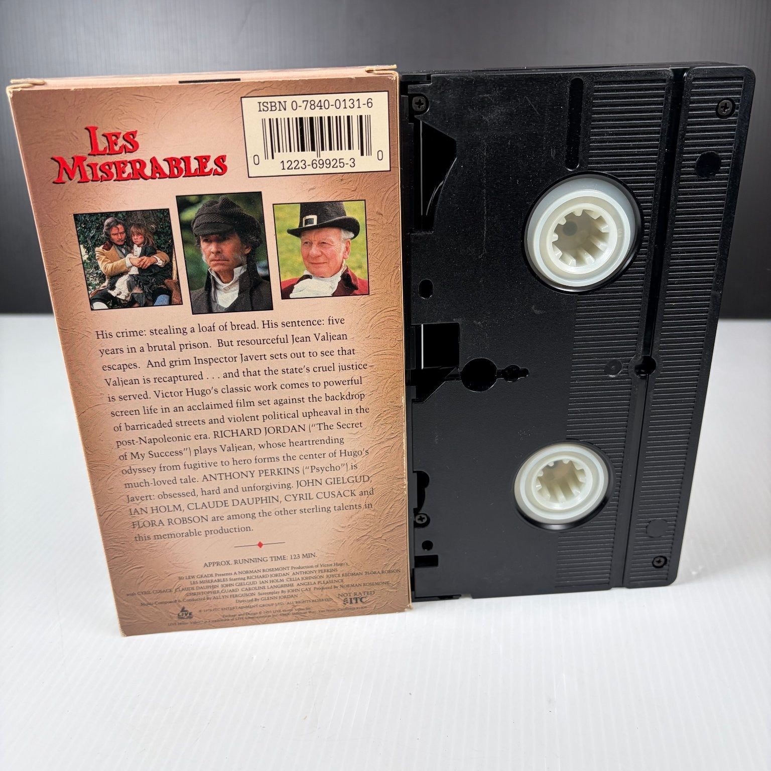 Les Misérables VHS 1978 Drama Richard Jordan Anthony Perkins LIVE Home Video