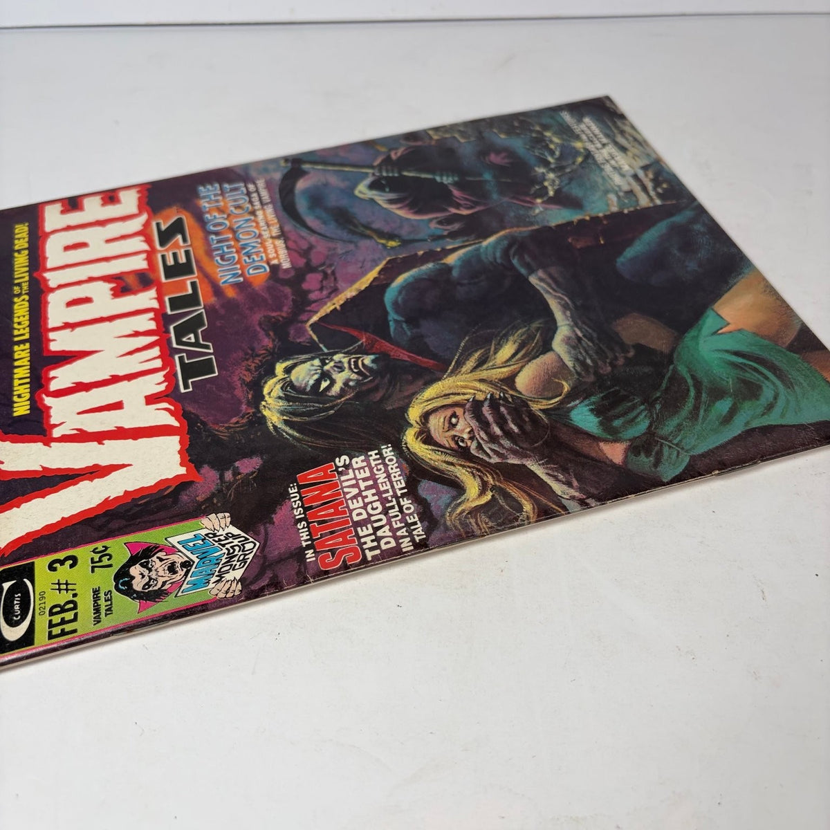 Vampire Tales Magazine February 1974 #3 Morbius Satana Demon Cult Horror Marvel
