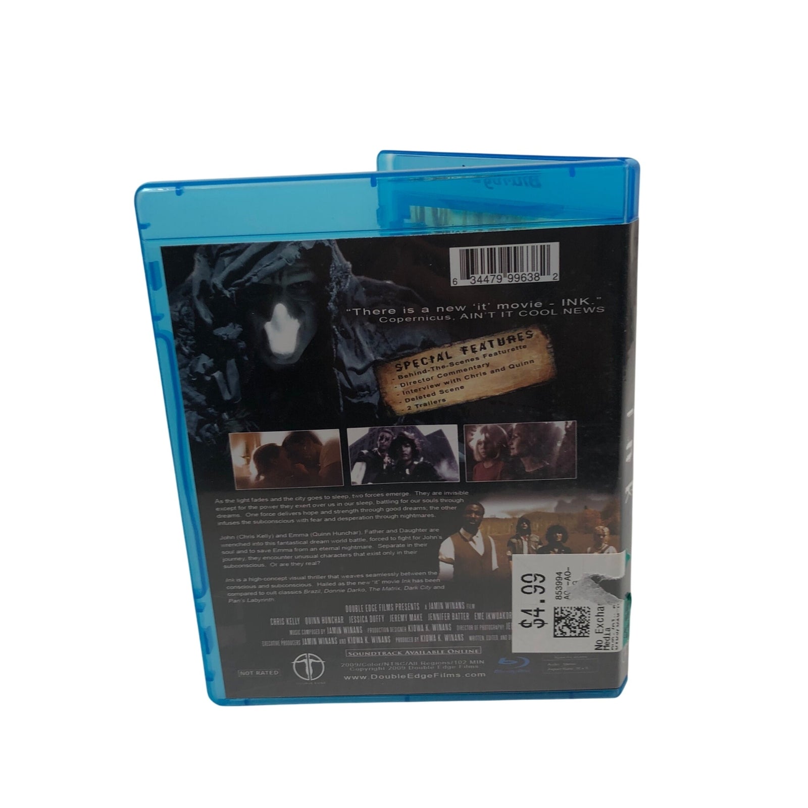 Ink (Blu-ray Disc, 2009) A Jamin Winans Film Double Edge Films w/ Insert