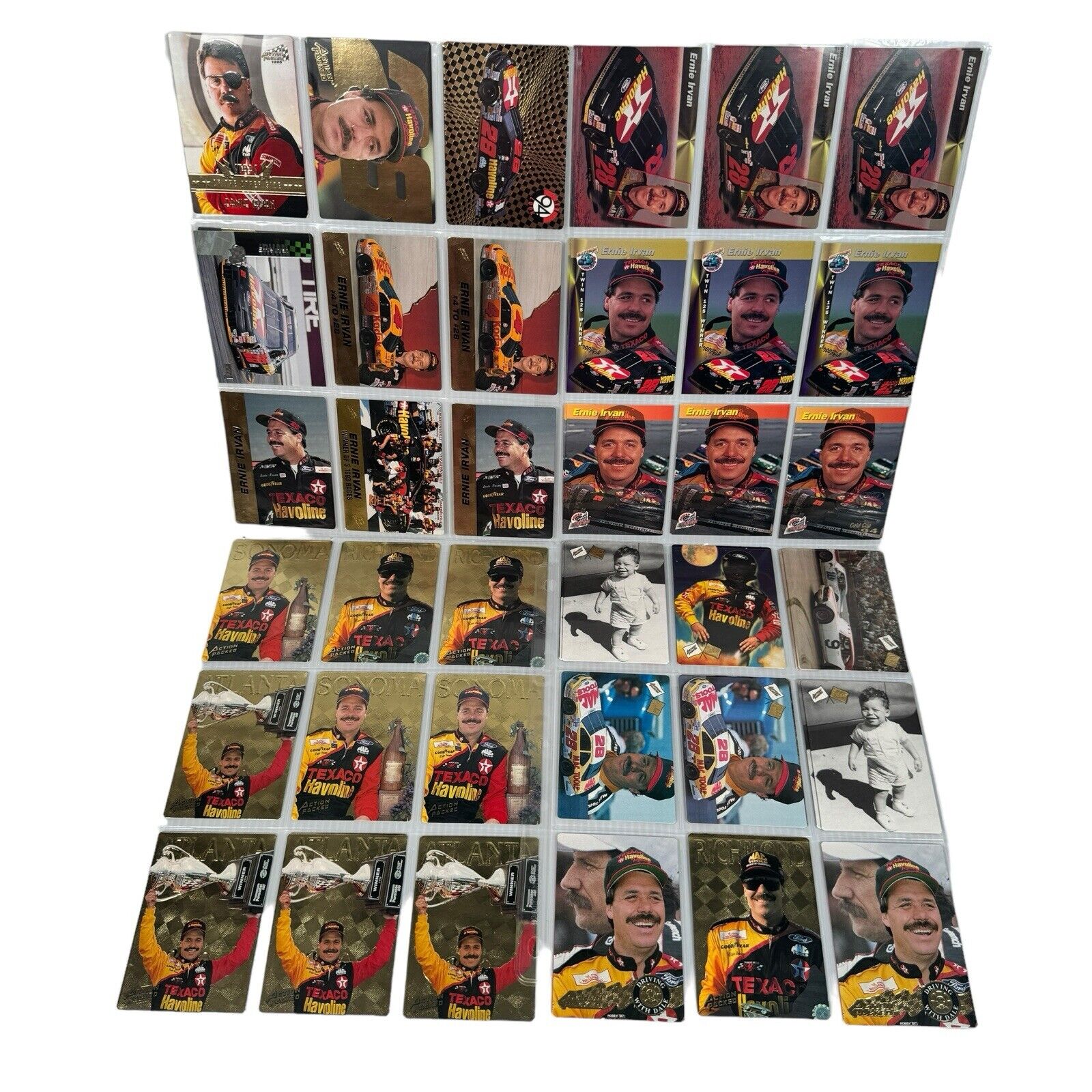 Lot Of 262 Nascar Trading Cards Action Packed Gold Foil Power Racing Upper Deck