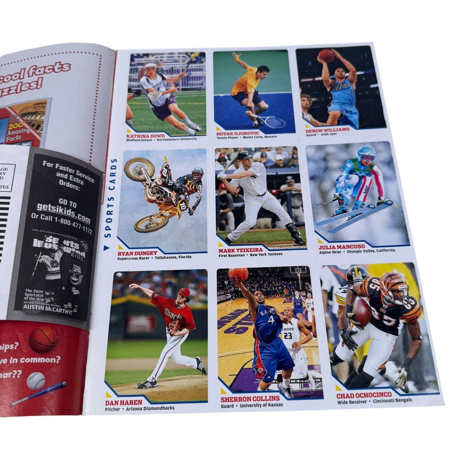 Sports Illustrated Kids Magazine May 2010 Kobe Bryant Novak Djokovic RC Cards