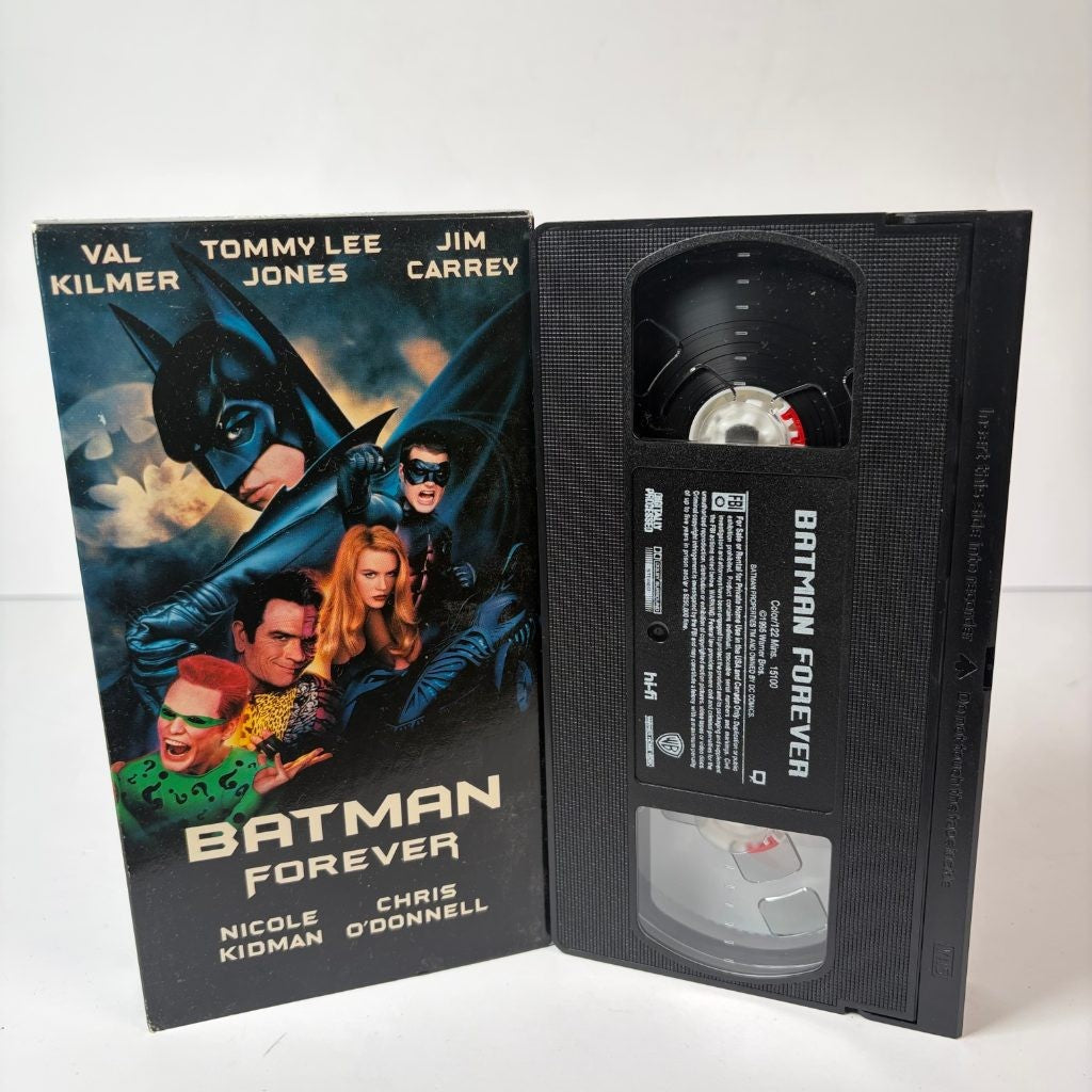 Batman Forever VHS 1995 Val Kilmer Jim Carrey Tommy Lee Jones Warner Bros
