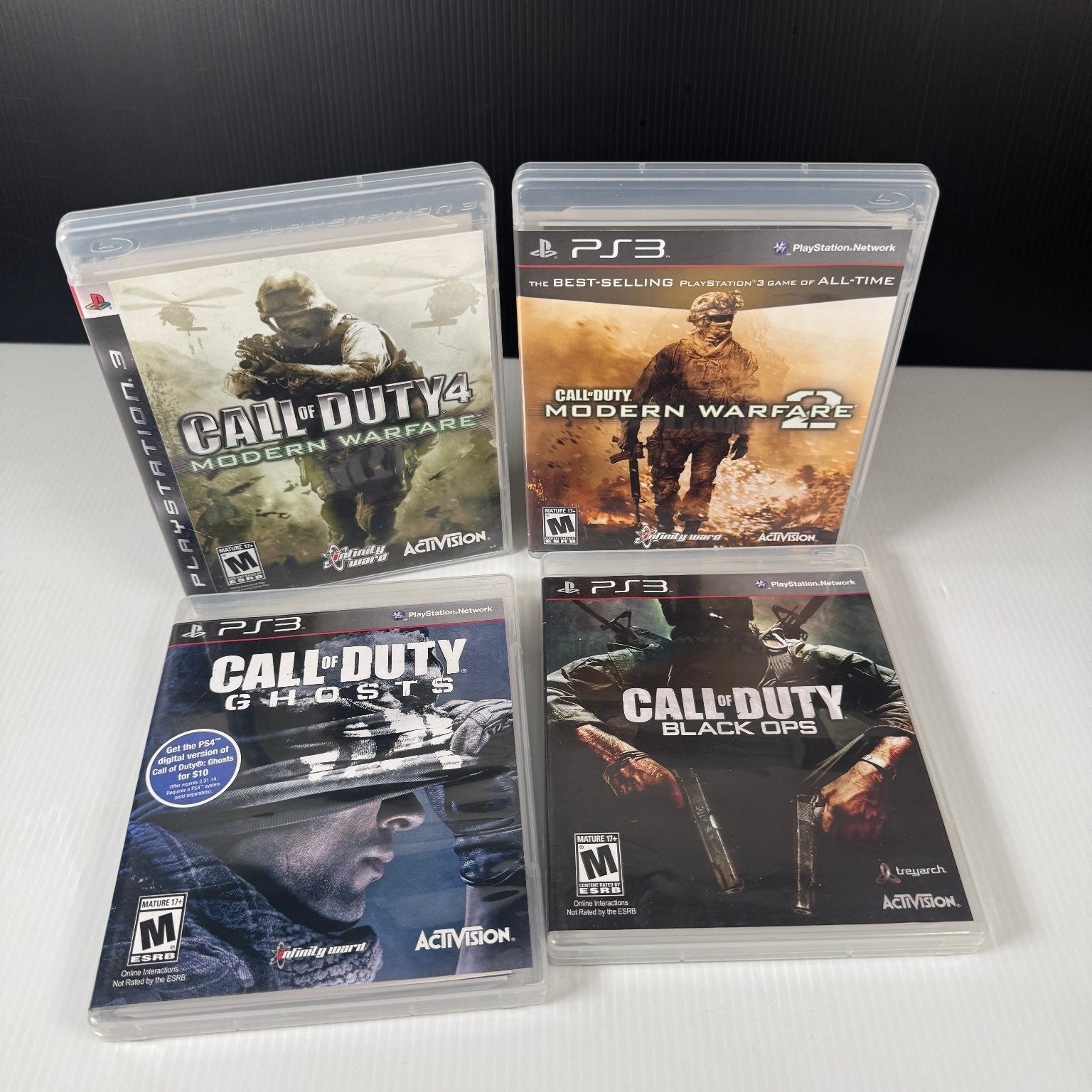 Call of Duty 4-Pack Modern Warfare 1 & 2, Black Ops, Ghosts Playstation 3