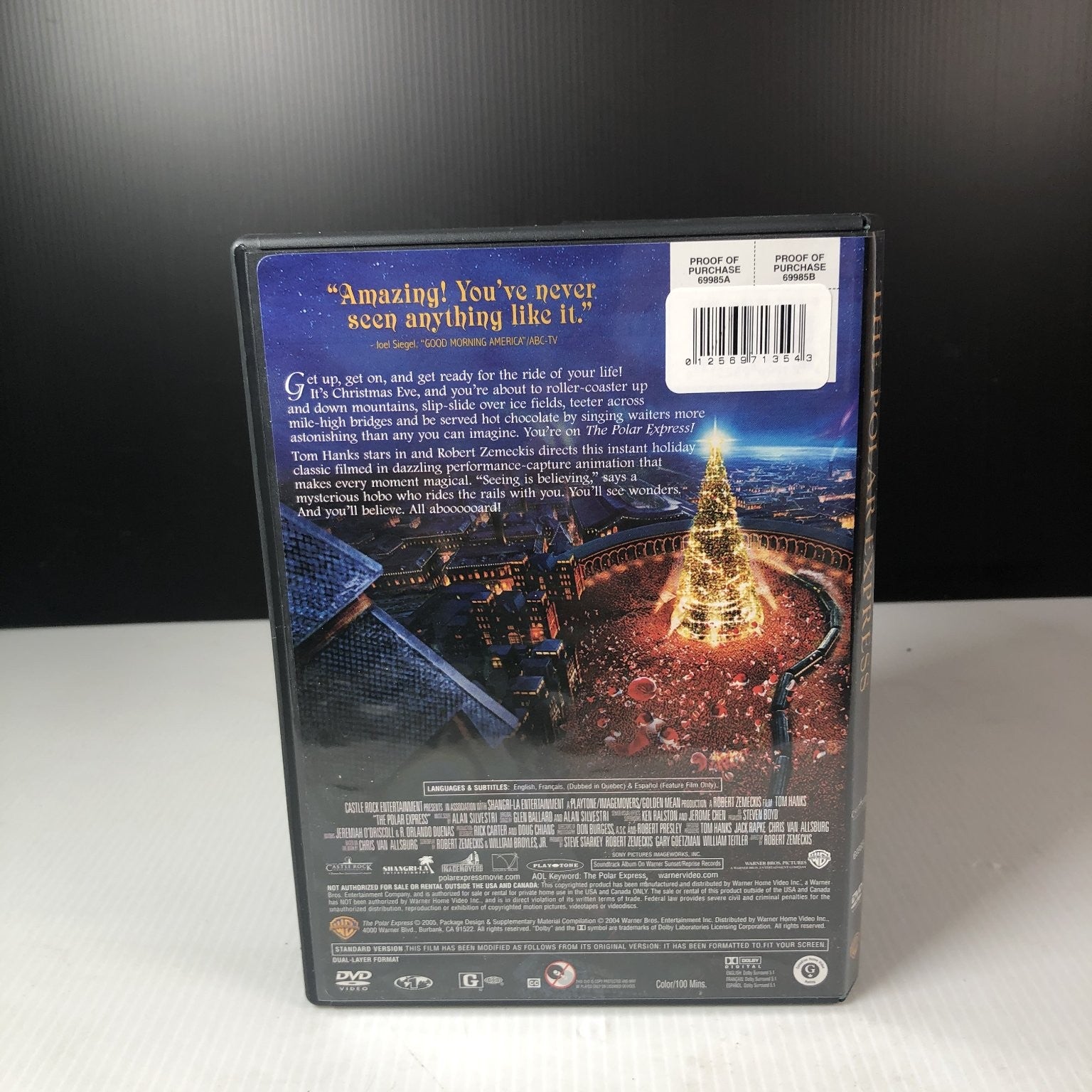 The Polar Express DVD 2004 Full-Screen Edition Tom Hanks Robert Zemeckis