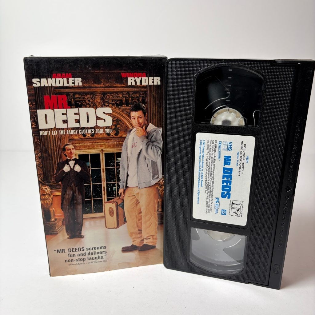 Mr. Deeds VHS Adam Sandler Winona Ryder 2002 Comedy Columbia TriStar