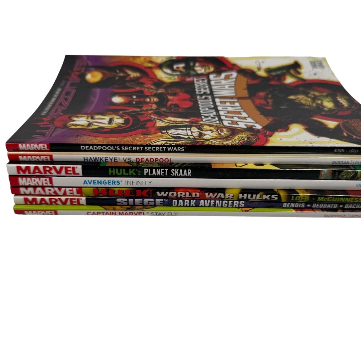 Lot of 7 Marvel Trade Paperback Compilations Hulk, Deadpool, & More Secret Wars