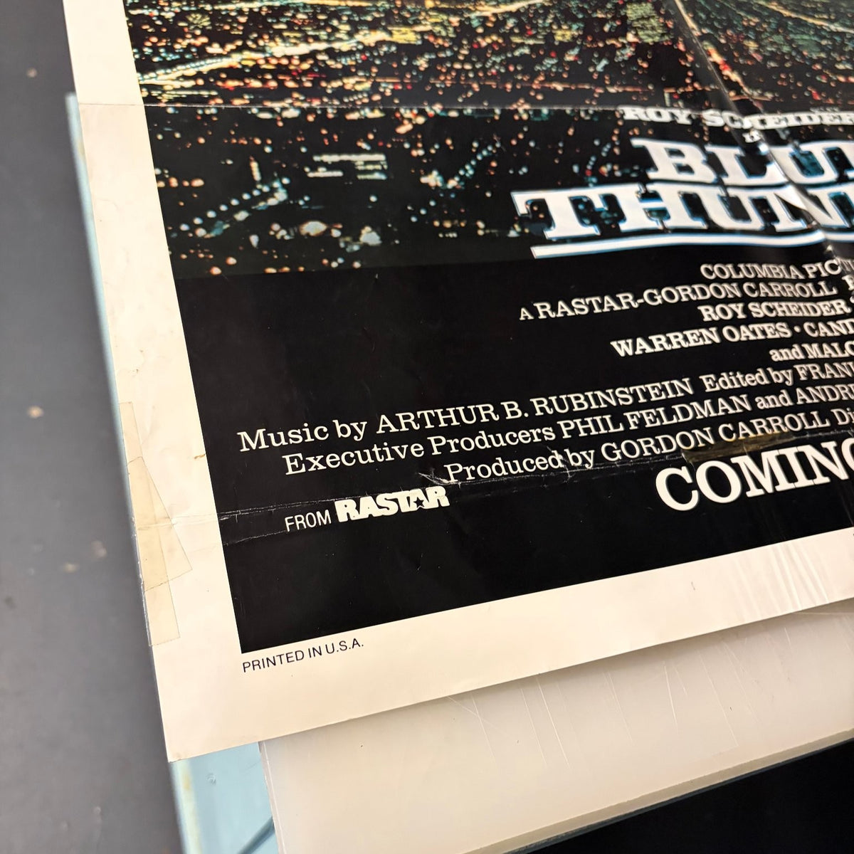 Blue Thunder 1983 One Sheet Movie Poster Roy Scheider Columbia Pictures Action