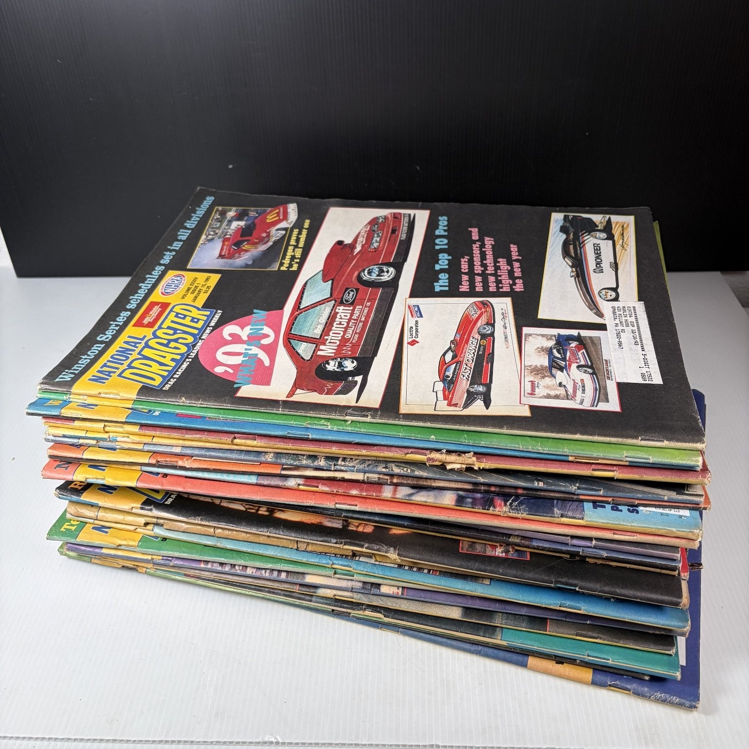 Lot of 22 National Dragster Magazine 1993 January - June NHRA Drag Racing Weekly