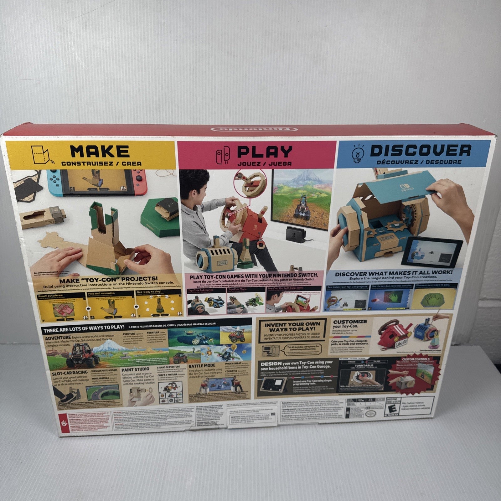 Nintendo Labo Toy-Con 03 Vehicle Kit For Switch New In OPEN BOX (No Game)