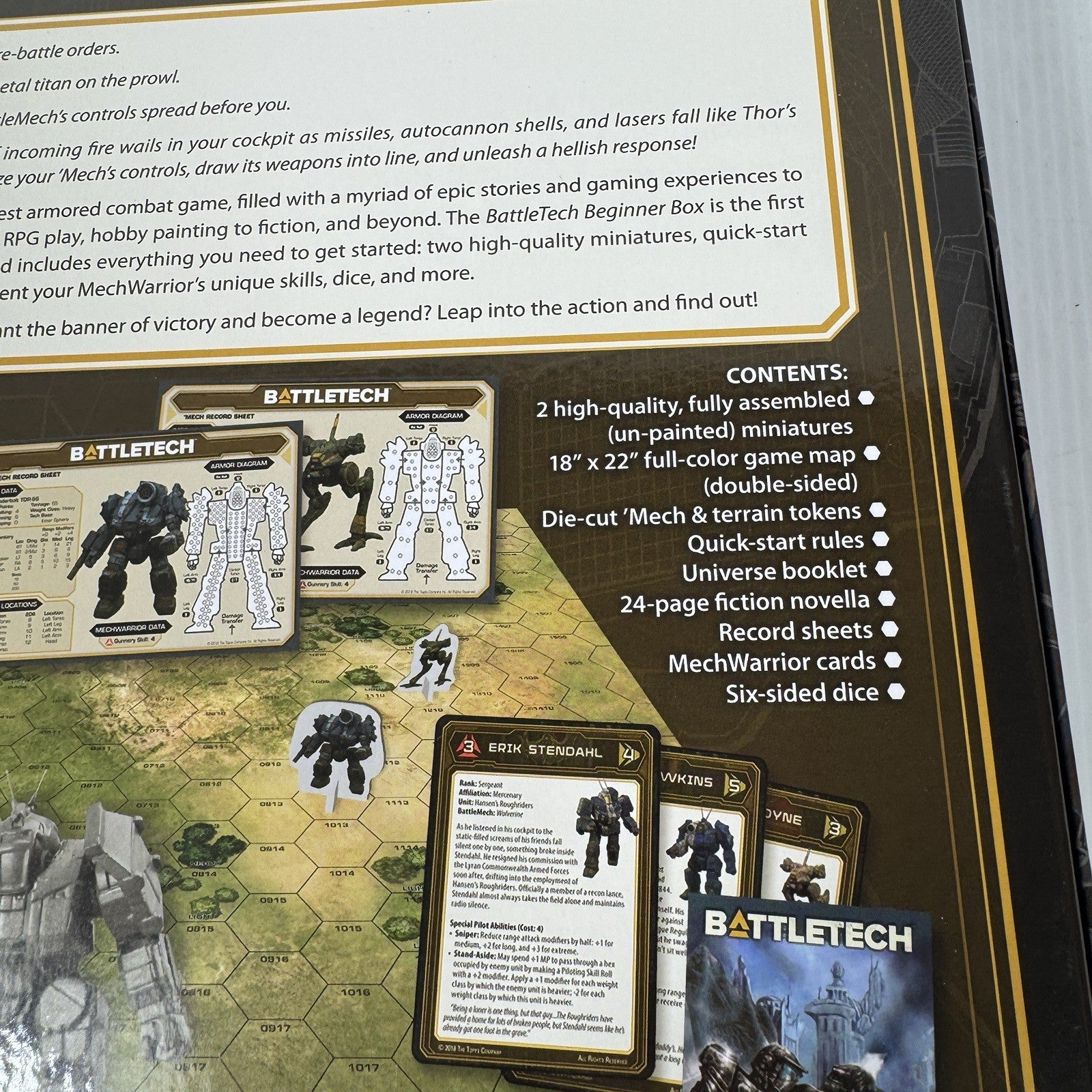 Battletech Beginner Box Armored Combat Board Game by Catalyst (Incomplete)