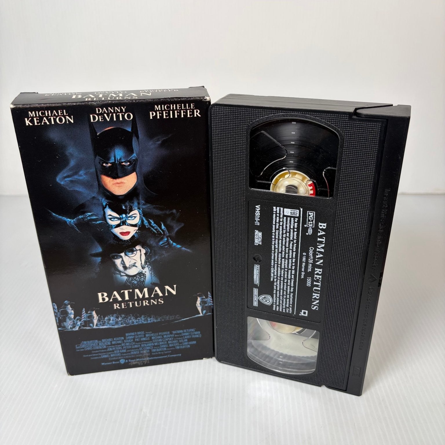 Batman Returns VHS 1992 Fantasy Action Michael Keaton Danny DeVito Warner Bros.