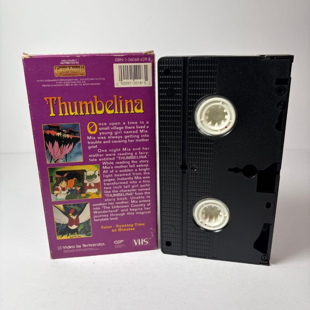 Thumbelina VHS 1993 Starmaker Enoki Films Anime Fairytale Feature Film