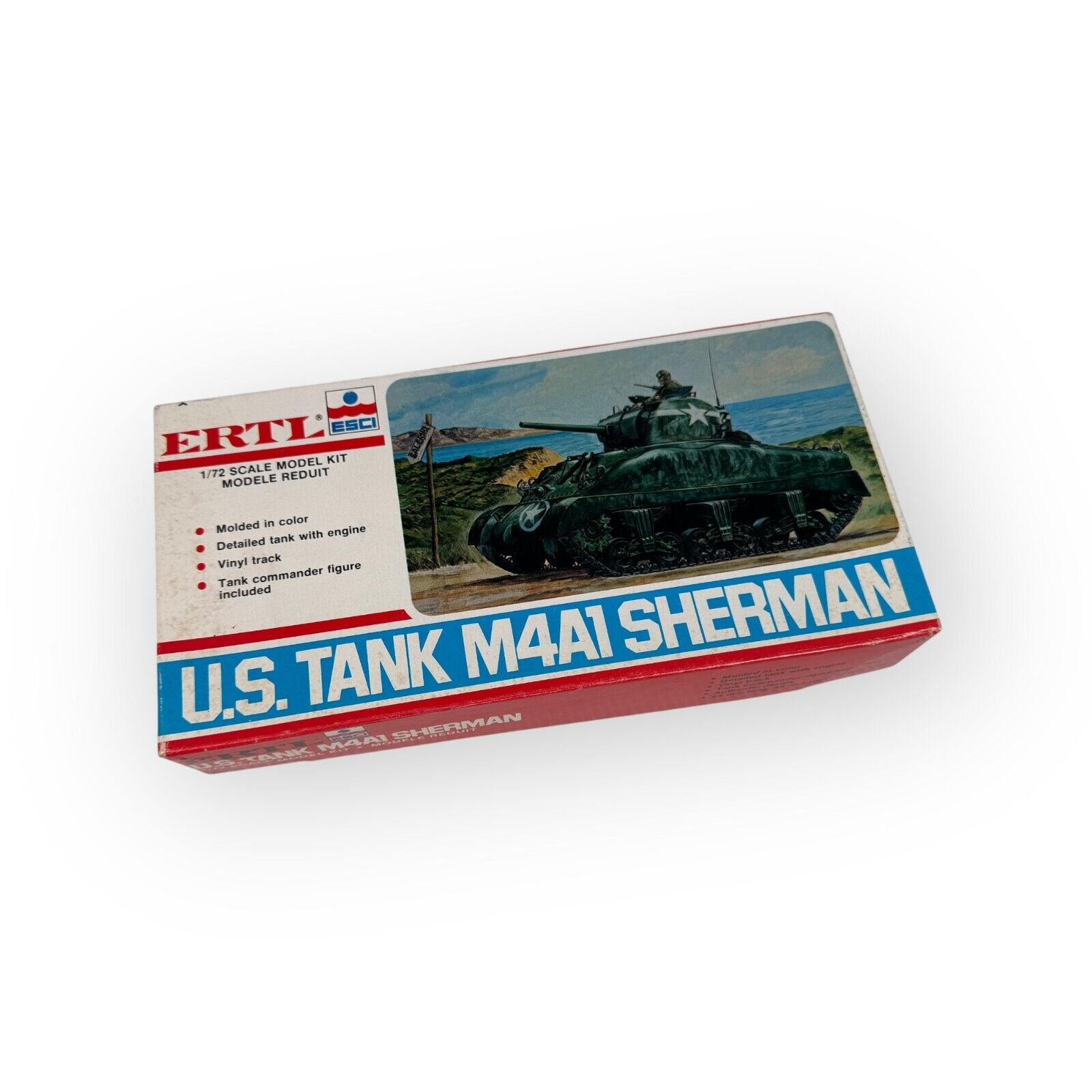 ERTL ESCI U.S. Tank M4A1 Sherman 1/72 Scale Model Kit New in Open Box